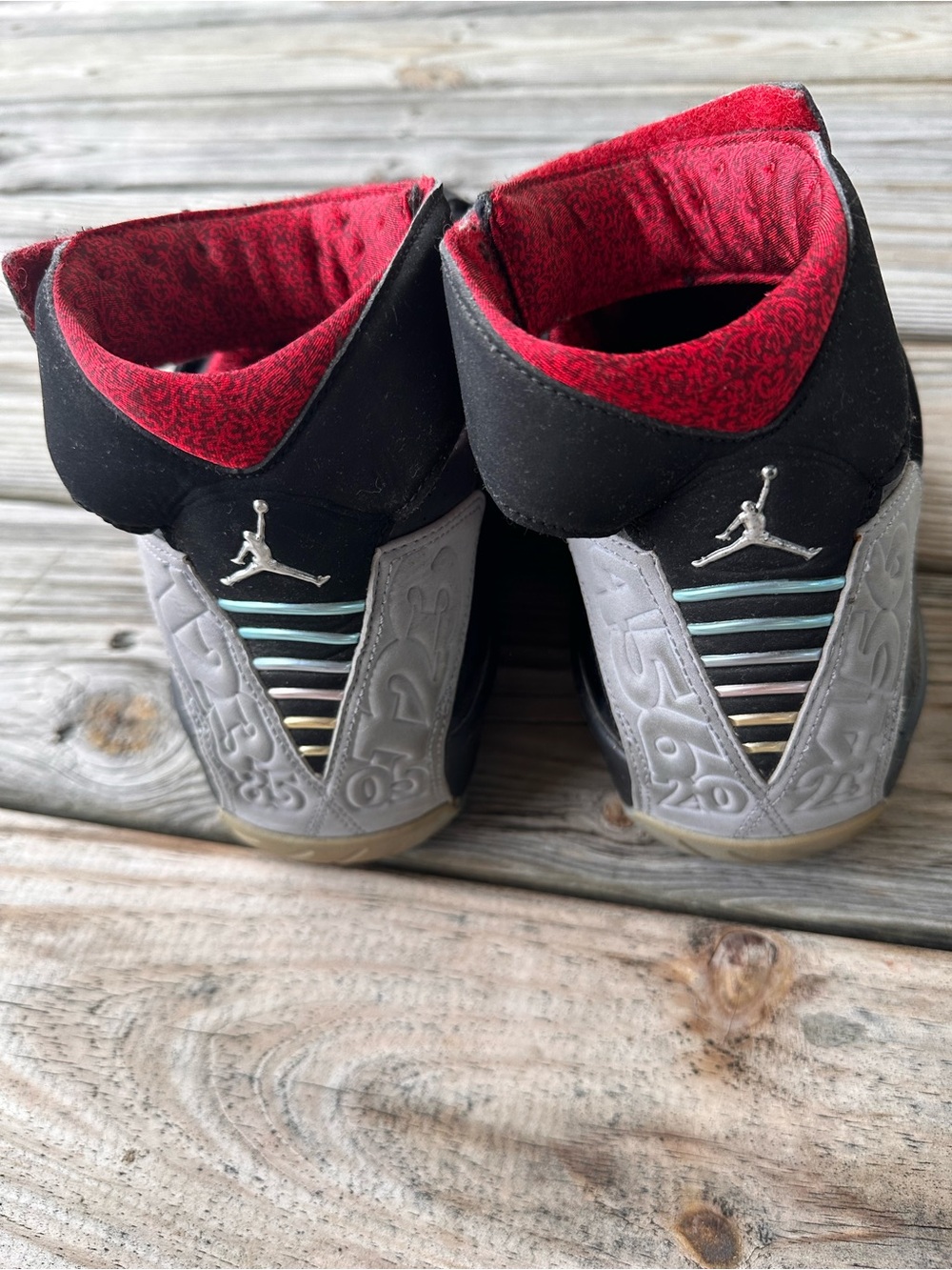 Air Jordan XX 20 Retro Stealth 2015 Black Red Men’s 13.5 310455-002 Rare - Picture 3 of 9